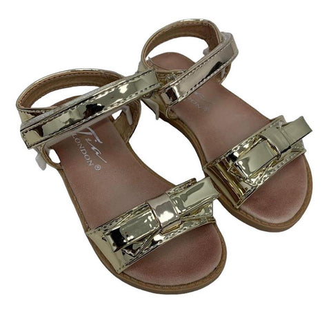 Bow sandals-gold