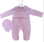 layla babygrow and hat pink