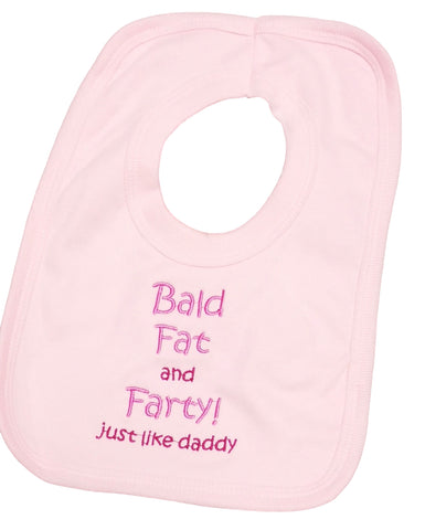 Bald and Farty Bib Pink