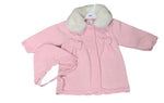 Bow knitted coat-pink