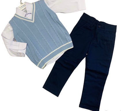 samli 3 piece set -blue