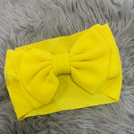 yellow large bow headband