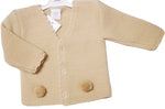 Pom Pom Cardigan-Beige