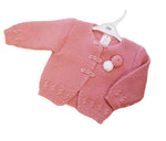 Bobble Cardigan-Dusty Pink