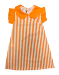 lauren stripped dress -orange