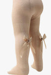 Beige Bow Tights