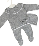 Grey 3 piece knitted set