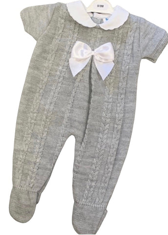 Grey bow Onesie