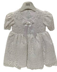 White laced detailed christening dress