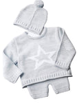 Star Grey Short Set with Hat