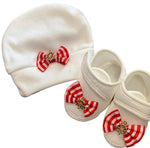 Soft-sole and hat set red