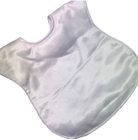 White satin bib