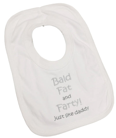 Bald and Farty Bib White