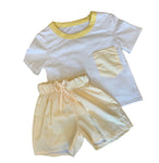 Ben stripped short set -yellow