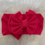 Big bow headband -fushia