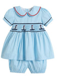 Maria smock bloomer-blue