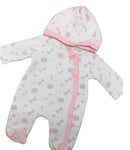 watch me grow sleep suit -pink